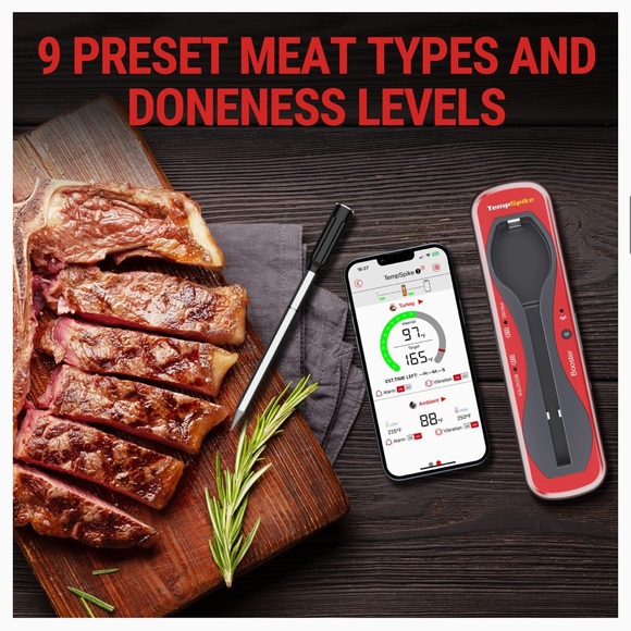 ThermoPro TempSpike Wireless Bluetooth Digital Meat Thermometer Grilling Smoking - Picture 2 of 13
